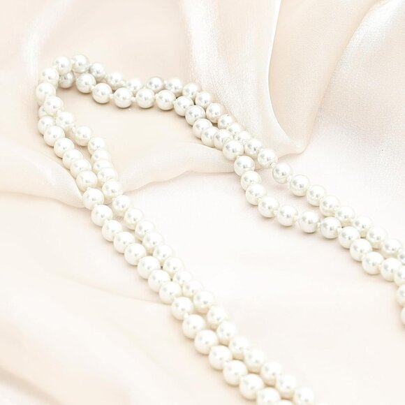 Women 1920s Flapper Set with Headband Beaded Necklaces Earrings Gloves for Vinta - Picture 7 of 7